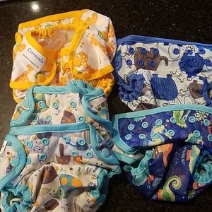 5 Blueberry Newborn cloth diaper covers